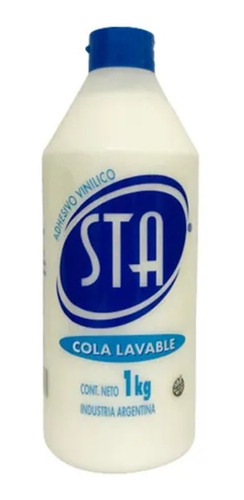 Adhesivo Pegamento Vinilico Cola Lavable Sta 1kg Sin Tacc