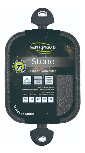 Plancha Bifera 35 Cm San Ignacio Stone Antiadherente  