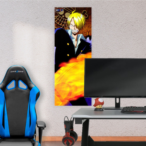 Cuadro Grande 30x80 Cm One Piece Diable Jambe Sanji