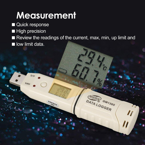 Data Logger Usb De Humedad Y Temperatura - Benetech Gm1365