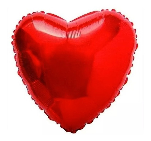 Balões Metalizados De Coração Vermelho 18  (45cm) 30 Unids.