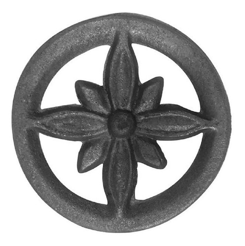 Imagem 1 de 1 de Rosácea Decoração De Ferro Flor De Liz Grade Portão 15cm