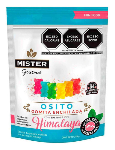 Gomita Enchilada Mister Gourmet Osito Con Sal Rosa Del Himalaya 250g
