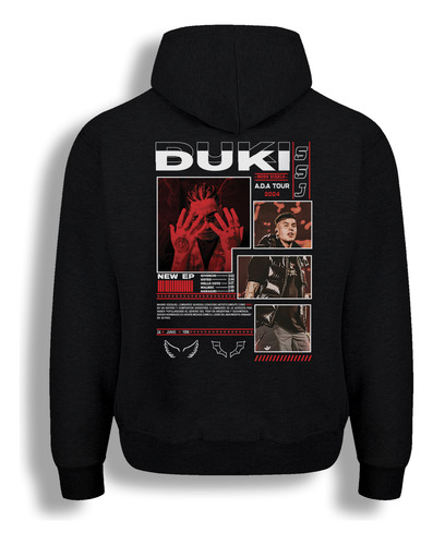 Sudadera Duki Modo Diablo Trap Red Ssj Ameri Tour Unisex Ada