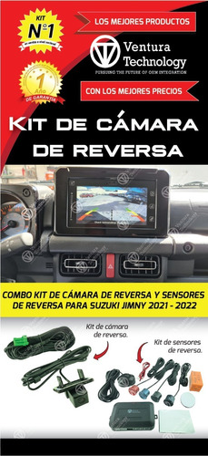 Cámara + Sensores De Reversa Para Suzuki Jimny 2021 - 2022
