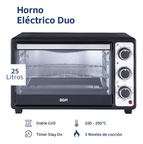 Horno Eléctrico 25 Litros Bgh Bhe25m23n