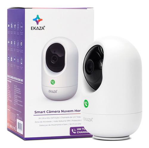 Câmera De Segurança Inteligente Wifi Smartlife Botão Chamada Branco