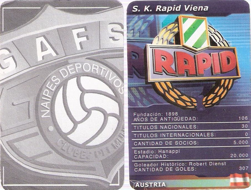 Escudo Sk Rapid Viena Naipes Deportivos Clubes Del Mundo