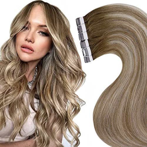 Laavoo Marrón Balayage Cinta En Extensiones De Pelo Gm5sa