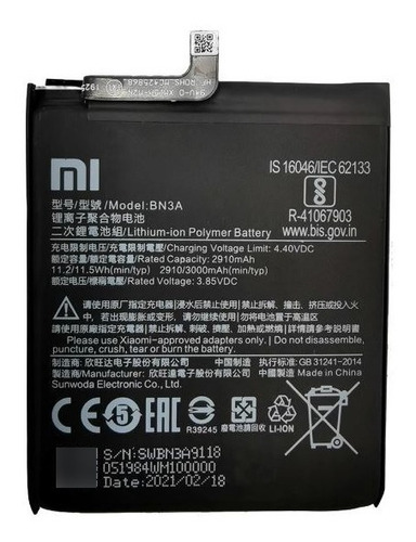 Bateria Pila Xiaomi Redmi Go Bn3a