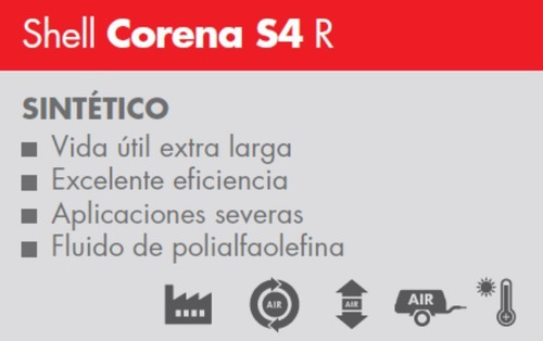 Aceite Compresor Tornillo Shell Corena S4 R 68 19l 10,000hrs