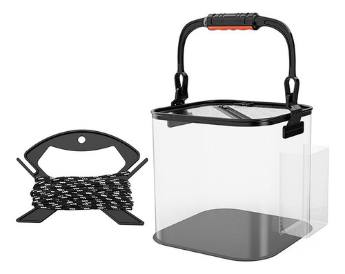 Cubo De Pesca Plegable Cubo De Bolsillo Lateral De Black20cm