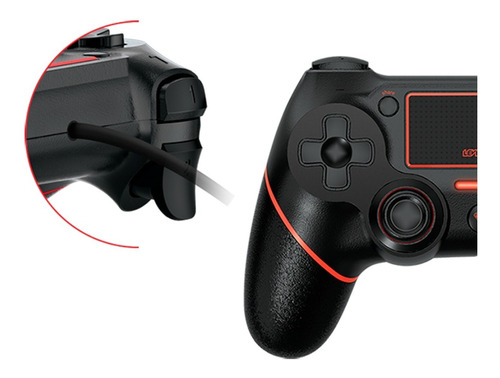 Joystick Cobra X Ps4 Ps3 Pc 3mts Vibración Level Up Gamepad