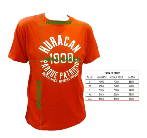 Imagen 5 de 5 de Remera Algodón Huracán Roja Ng
