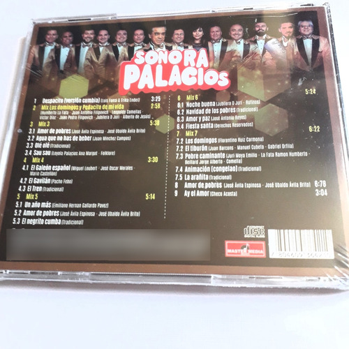 Cd Sonora Palacios Fiesta De Éxitos Incluye Despacito