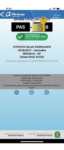 Toyota Hilux Cd Srx 2.8 (a4fd) 16/17 - Top - Com 55.000 Kms!