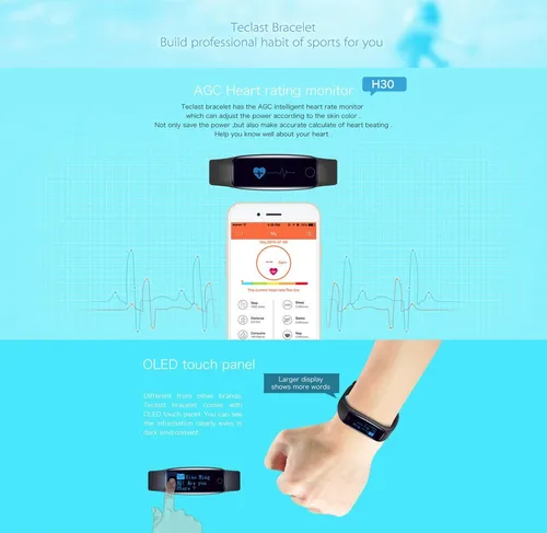 Teclast H30 Pulsera Inteligente Bluetooth - Envio Gratis