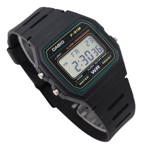 Reloj De Pulsera Casio Collection F-91w-3dg Linea Verde