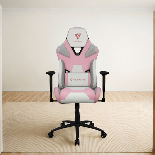 Silla Gamer Aerocool Thunderx3 Tc5 Sakura Blanco Y Rosa 1