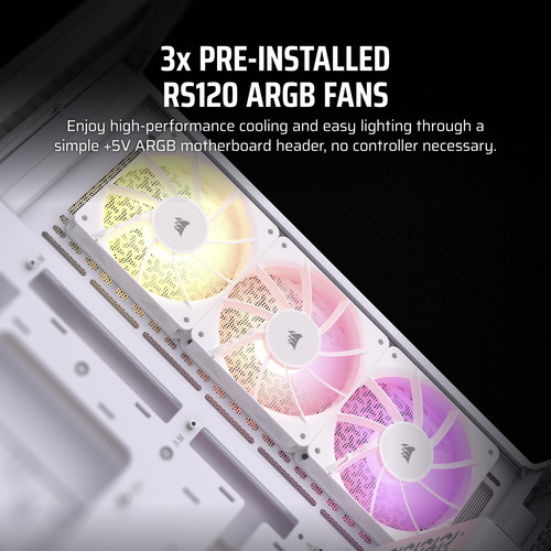 Funda Para Pc Corsair 3500x Argb Mid-tower Atx Con 3 Ventila