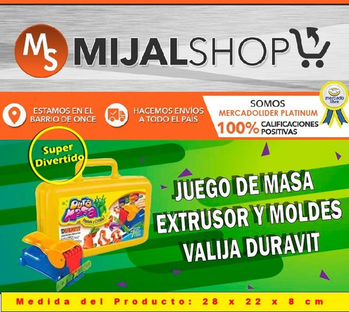 Juego De Masa En Valija Duravit Con Extrusor Y Moldes