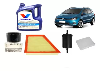 Kit 4 Filtros + Aceite Valvoline Vw Gol Trend Fox Suran Orig