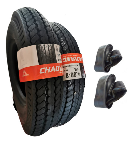 2 Llantas 4.00-8 H-607 Chaoyang ( 2 Piezas ) + Camaras