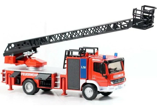 Siku 2106 Camión De Bomberos C/escalera 1:50 Metal La Plata Color Rojo