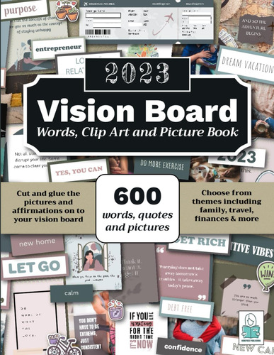 Libro: 2023 Vision Board Words, Clip Art, Pictures And Cutou