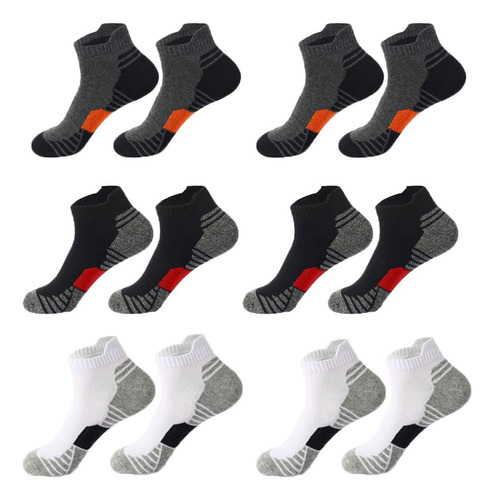 6 Pares Calcetines Tobilleros Deportivos,cortos Para Running