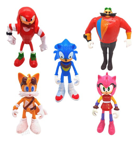 Muñeco Sonic Coleccion Tails Articulado Knuckles Amy Eggman