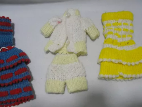 Roupa de crochê para Barbie kit 3 peças