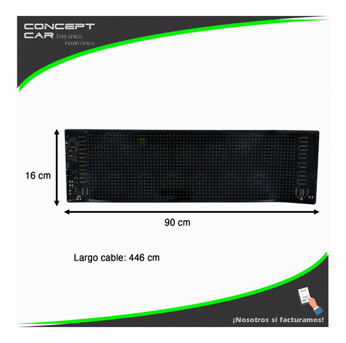 Panel Led Flexible Letrero Rgb Bluetooth Funciones 16x90cm