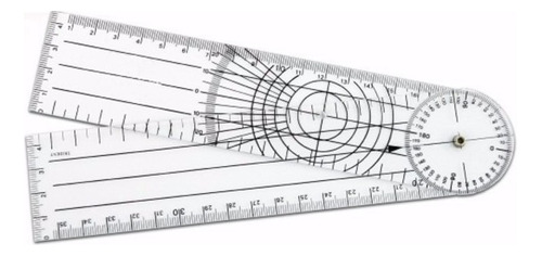 Goniômetro Gde P/ortopedia Membros Articular 20cm Em Pvc