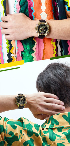 Naviforce Luxury Sport Cronógrafo Relojes De Cuero Para Homb