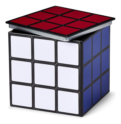 Puzzle Cube Tin Storage Box - 4x4-inch Novelty Stash Contain