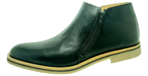 Bota de cuero para hombre doble cierre