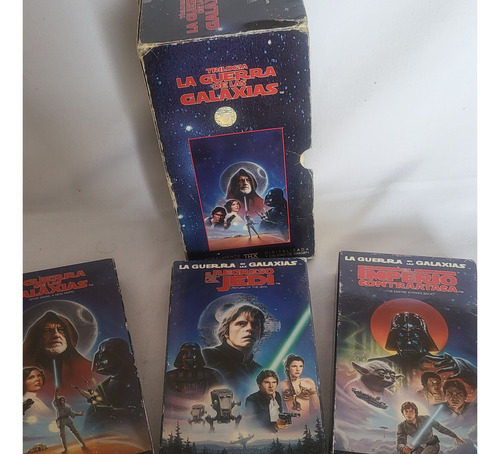 Coleccion 3 Cassetes Vhs Trilogia Starwars 80s Videovisa (Usado)
