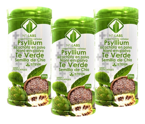 3x Te Verde Psyllium Noni X700g - g a $150