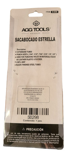 Sacabocado Estrella Agg Tools S-0298
