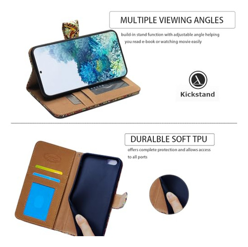 Funda Tcl 30 Xe 5g, Colorida Funda De Piel De Libélula Con T