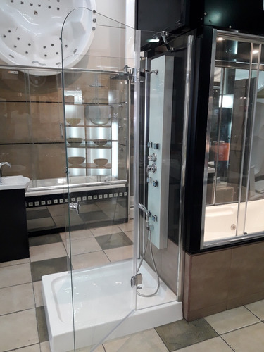 Imagen 2 de 9 de Mampara Baño Rebatible + Paño Fijo 120 X 190 18 Cuotas