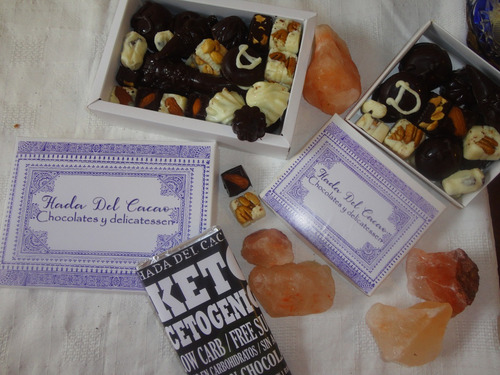 1/4 Bombones Chocolate Premium Cacao Stevia Keto Cetogenico