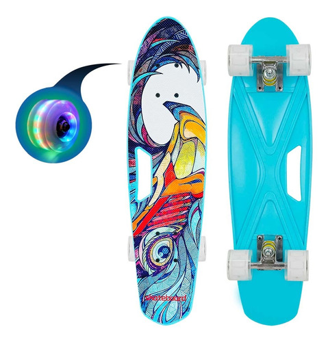 Skate Penny Slalom Patineta Waves Celestial Ruedas Led Niños