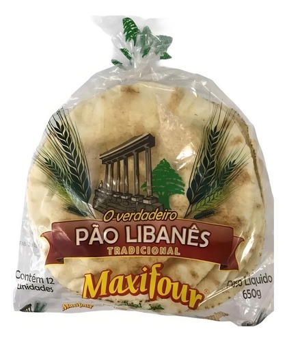 Pão Libanês Maxifour 650g