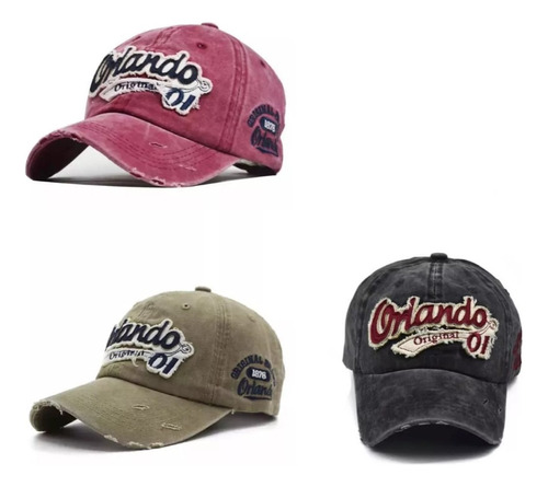 Gorra Vintage Gastada Retro Visera Curva Diferentes Diseños