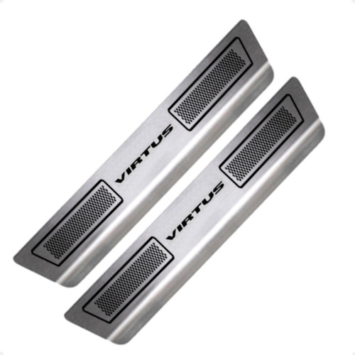 Kit Soleira Aço Inox Proteção De Porta Virtus Todos