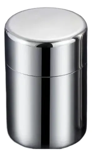 Caixa Porta Chá Em Aço Inox  Prateada Silver/s