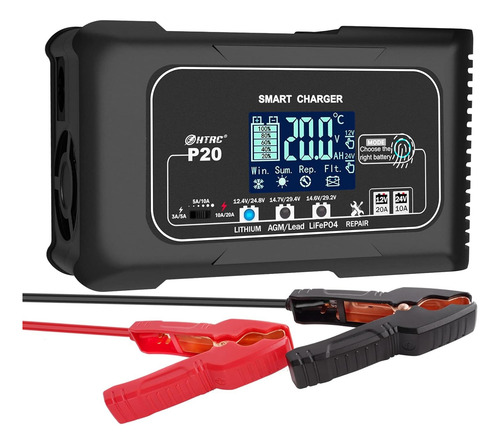 Cargador De Bateria Rapido Inteligente Litio 12v 24v