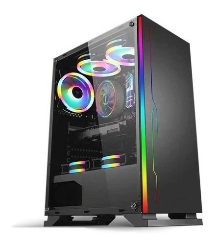 Gabinete Gamer Shenlong Gt701 Acrílico Rgb Rainbow Ring Mt !